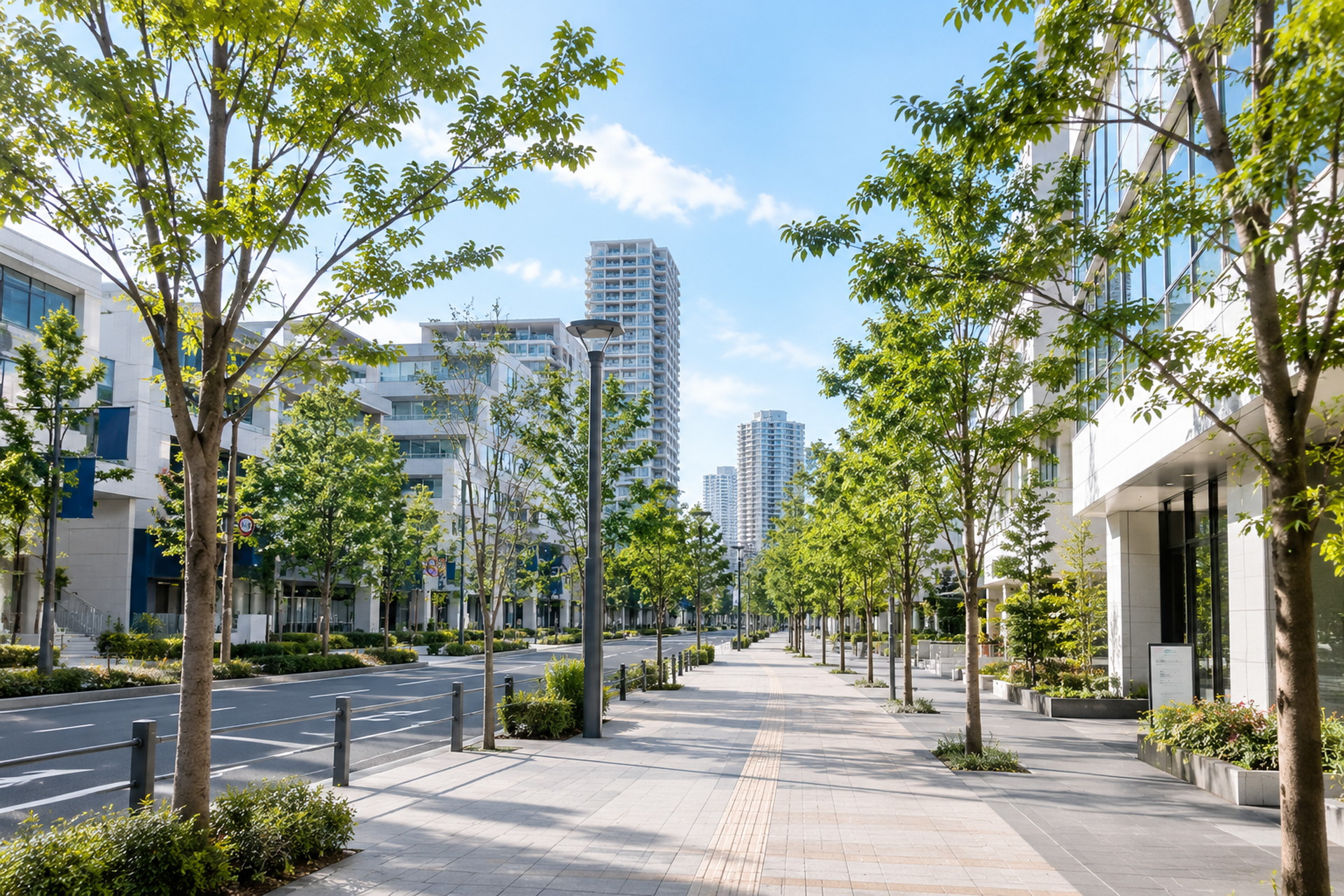 延伸効果と高値掴みリスクを冷静に見極める都市街路のイメージ